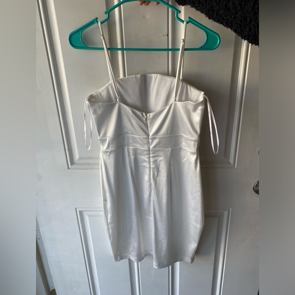 White Satin LuLu’s Cocktail Dress - Picture 2 of 4